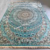 Восточный Ковер Для Гостиной Медальон Дизайн 28767 Бирюзовый