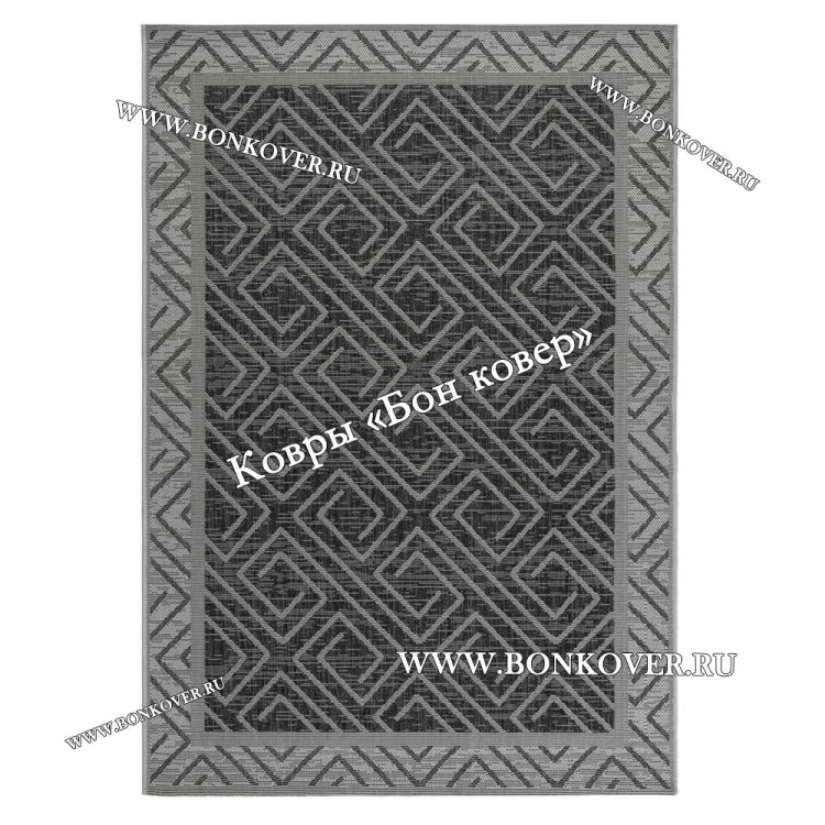 Безворсовый ковер дизайн 145 черный