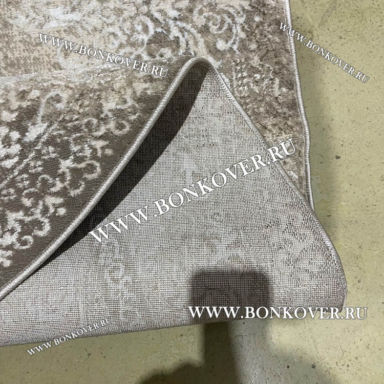 Современный Турецкий Ковер Дизайн 187 Бежево-Коричневый Овал