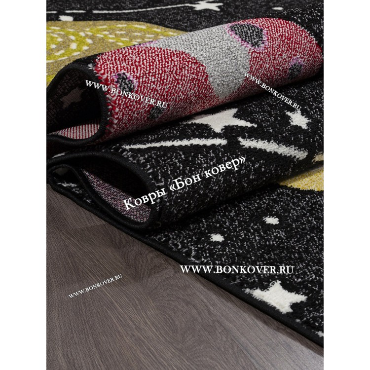 Ковер Для Детской Черный С Планетами