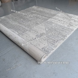 Современный Ковер Дизайн 066 Светло-серый с Белым