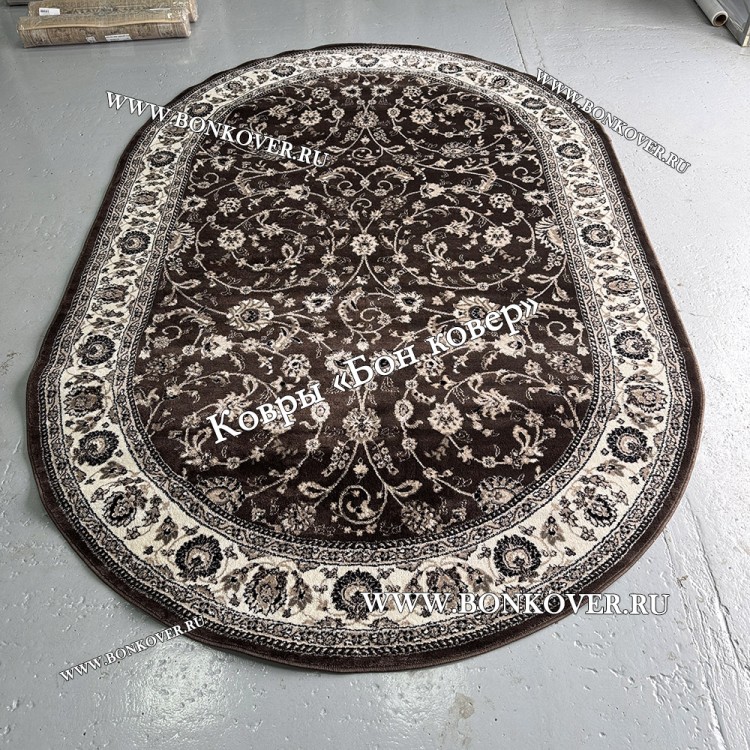 Ковер Для Гостиной Арт 23857 Темно-Коричневый Овал